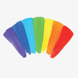 彩虹色油漆素材