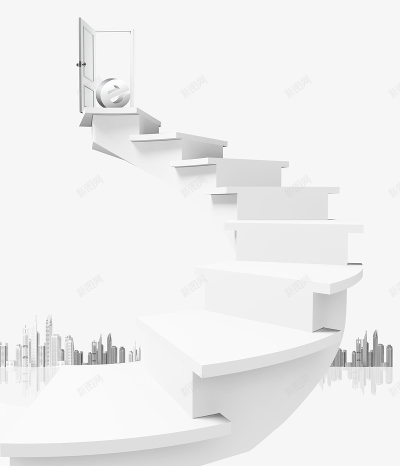 建筑旋转楼梯png免抠素材_新图网 https://ixintu.com 创意科技 建筑 楼梯 现代地产 现代科技 电子商务 盘旋楼梯