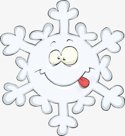 眼睛冒星星笑脸可爱的雪花高清图片