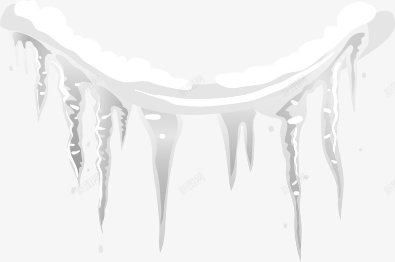 白色简约冰柱png免抠素材_新图网 https://ixintu.com 冬天 寒冬 白色冰柱 简约冰块 装饰图案