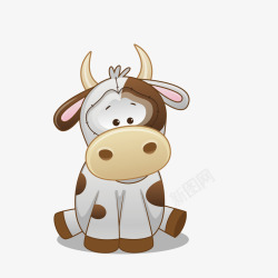 可爱的小牛可爱卡通小牛高清图片