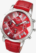女式手表红色时尚新款女式手表高清图片