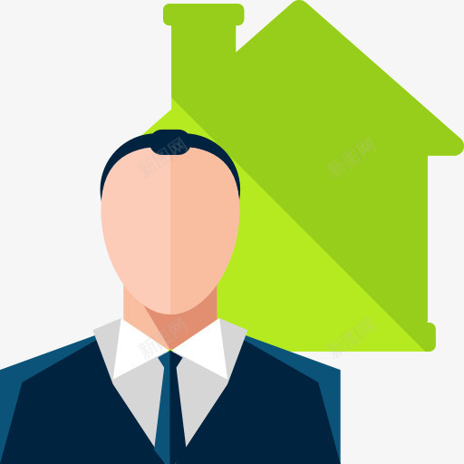 代理图标png_新图网 https://ixintu.com 人 卖方 家庭 房地产 房子 用户代理 职业和工作