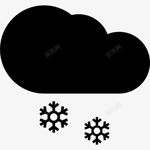 下雪的天空图标png_新图网 https://ixintu.com 云 冬天 天气冷 天空 雪 雪花