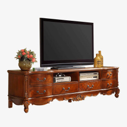 美式一套家具背景6抽屉电视柜高清图片