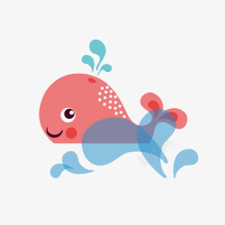 保护海洋宣传日创意保护海洋动物插画元素高清图片