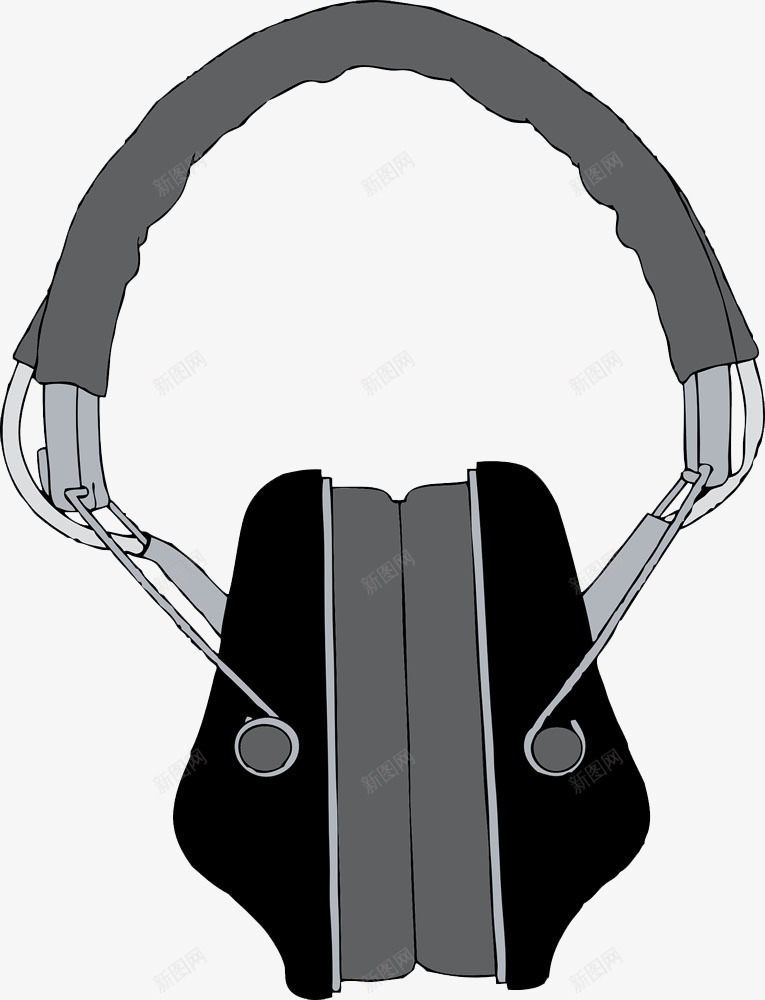 卡通耳机png免抠素材_新图网 https://ixintu.com 卡通耳机听筒戴在头上的收话器双耳式耳机耳麦音乐播放器影音娱乐