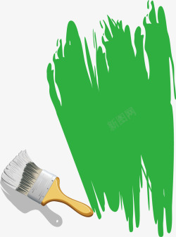 绿色油漆喷画素材