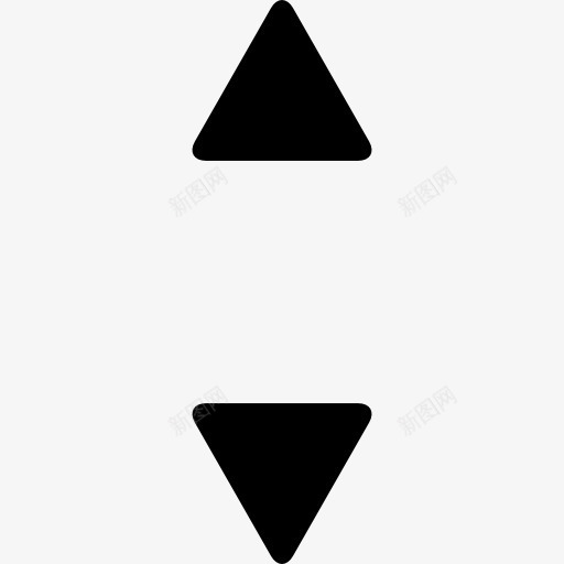 向上和向下的小三角箭头图标png_新图网 https://ixintu.com 三角形 上下相对 箭头