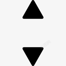 相对静止向上和向下的小三角箭头图标高清图片
