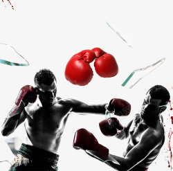 拳头剪影素材黑色拳击比赛插画高清图片