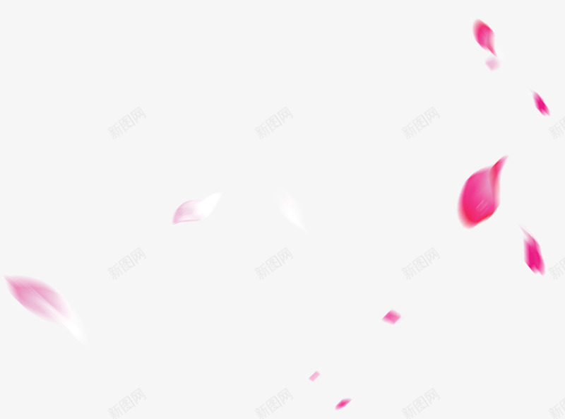 飘落的粉色花瓣png免抠素材_新图网 https://ixintu.com 中国结 情人节 边框 金色
