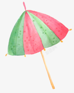 五彩可爱夏天遮阳伞素材