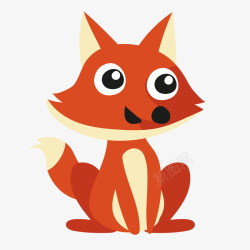 红色的狐狸矢量图素材
