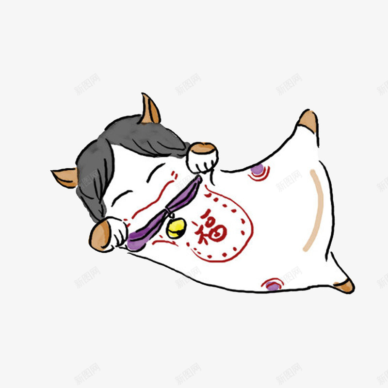 伸懒腰的猫png免抠素材_新图网 https://ixintu.com 伸懒腰的猫咪 伸腰 卡通手绘 小懒猫 懒猫 招福猫