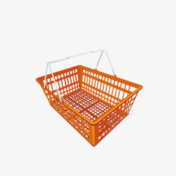 橙色篮子超市购物篮高清图片