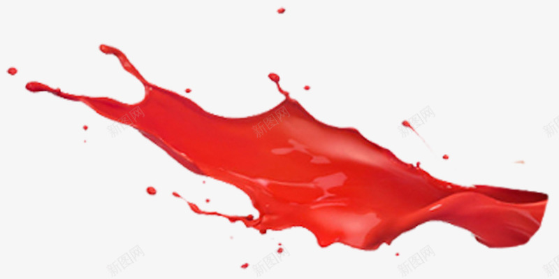 泼红油漆png免抠素材_新图网 https://ixintu.com 卡通手绘 双十一 油漆效果 泼油漆 红油漆 装饰