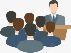 开会的公司领导人物插画职场人物高清图片