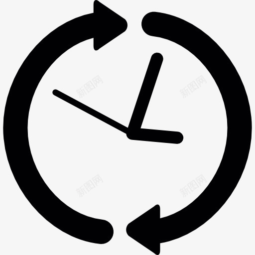 时钟圆形箭头图标png_新图网 https://ixintu.com 圆形箭头 工具和用具 形状圆图案图标 手表 时间 钟表
