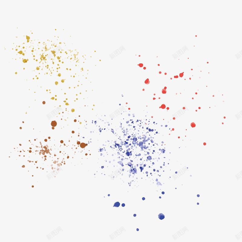 水彩喷墨矢量图ai免抠素材_新图网 https://ixintu.com 手绘 橙色 水彩 矢量ai 红色 航海 蓝色 黄色 矢量图