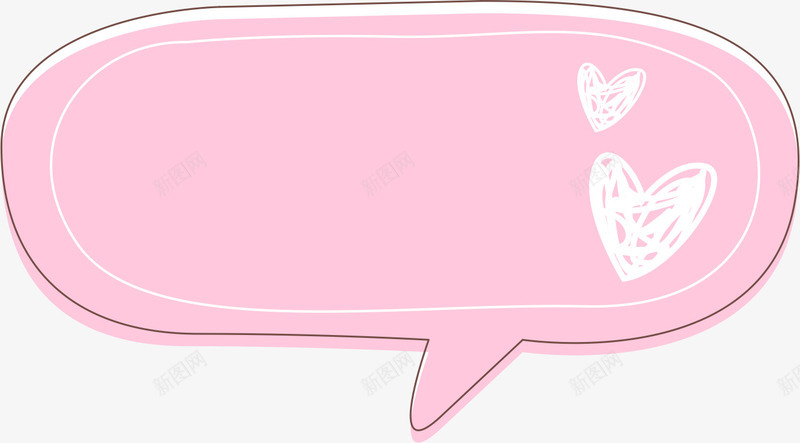 粉色对话框矢量图ai免抠素材_新图网 https://ixintu.com AI 卡通 对话框 心形 手绘 插画 爱心 粉红 粉色 线条 矢量图