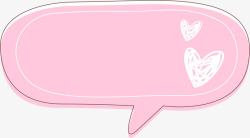 心形对话粉色对话框矢量图高清图片
