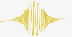 黄色声音波纹矢量图素材