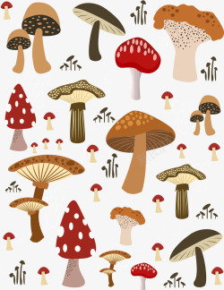 特色卡通蘑菇素材