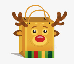 可爱鹿头可爱鹿头圣诞礼盒矢量图高清图片