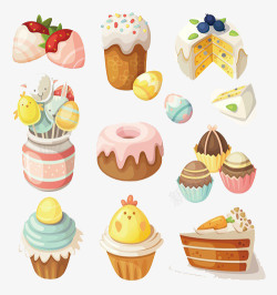 梦幻森林字体卡通Q版甜点蛋糕高清图片