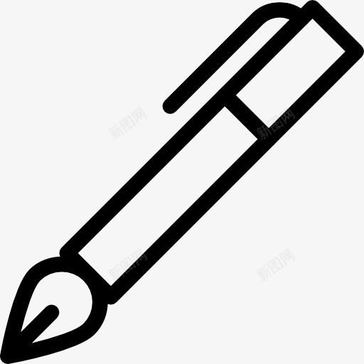 钢笔图标png_新图网 https://ixintu.com 作家 写作 办公用品 学校的材料 笔