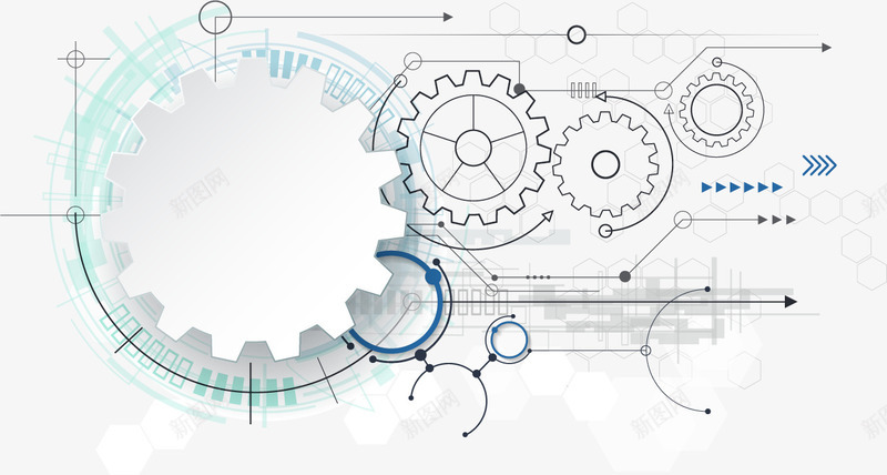 精美齿轮背景png免抠素材_新图网 https://ixintu.com 信息科技 工程机械 时尚背景 机械背景 机械零件 科技未来 科技背景 精美 齿轮