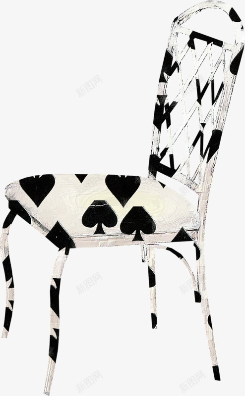 扑克元素座椅png免抠素材_新图网 https://ixintu.com 创意 座椅 椅子 黑桃