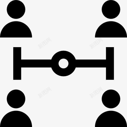 团队合作图标png_新图网 https://ixintu.com 团队合作 多媒体 社交网络 网络 连接 通信
