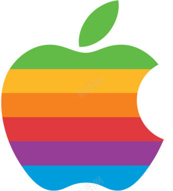 苹果彩虹旧苹果标识图标图标
