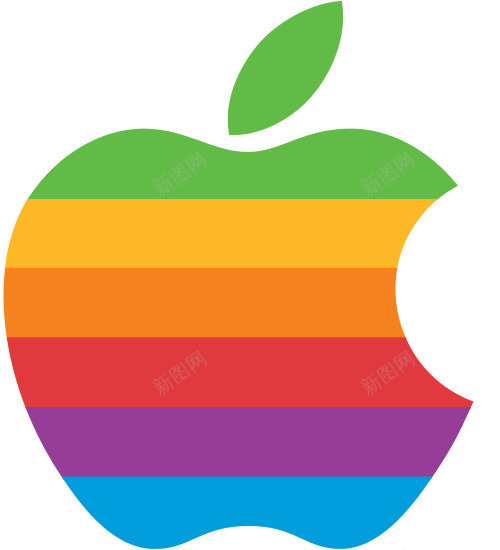 苹果彩虹旧苹果标识图标png_新图网 https://ixintu.com rainbow 彩虹 苹果