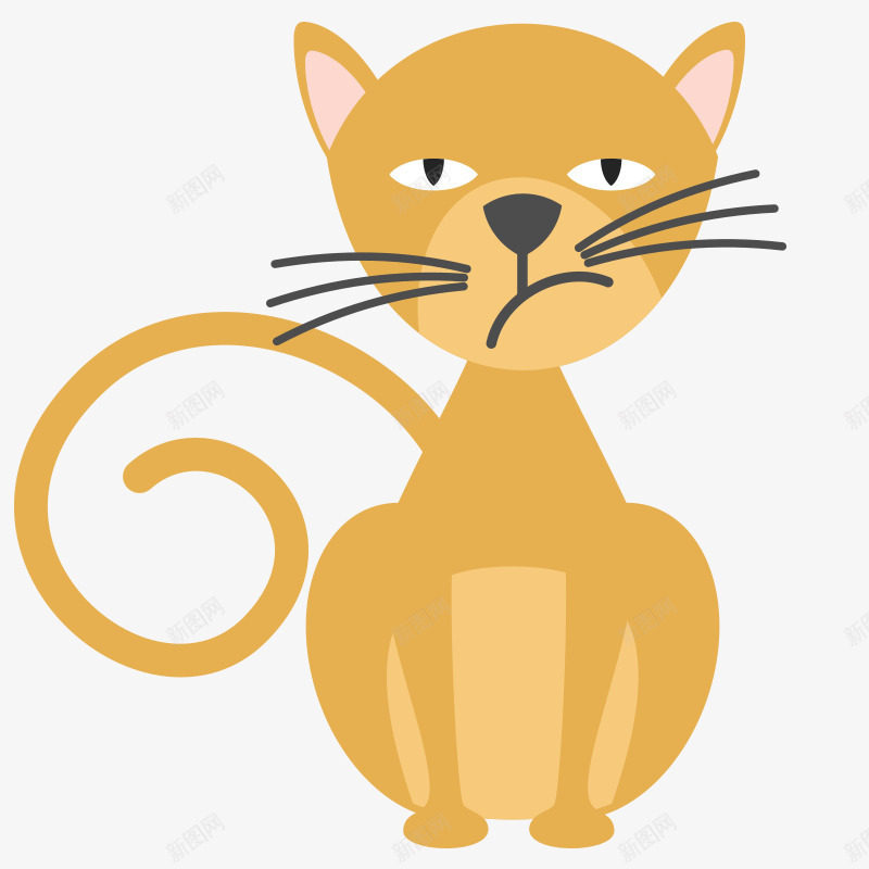 卡通猫咪手绘可爱动物小猫png免抠素材_新图网 https://ixintu.com 动物 卡通猫咪 可爱 小猫 手绘
