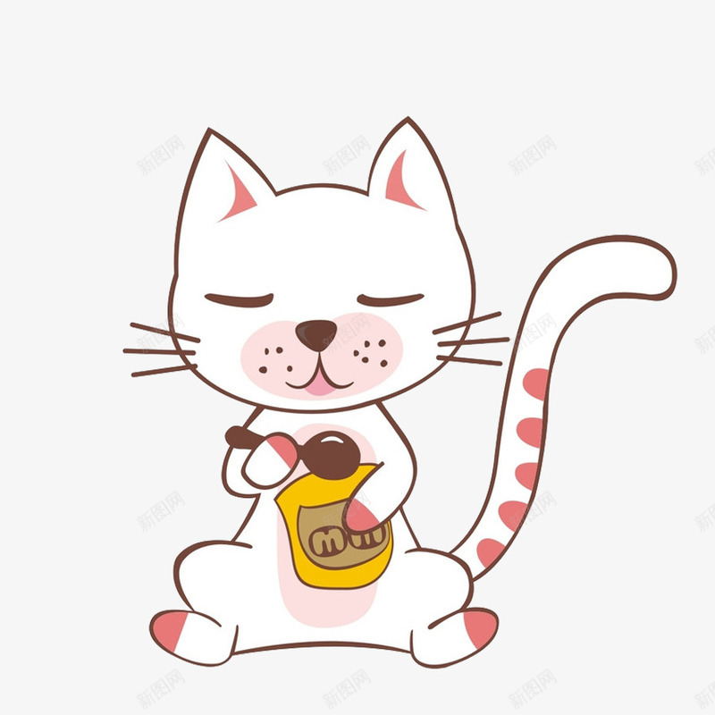 吃货小猫咪png免抠素材_新图网 https://ixintu.com 卡通 可爱 吃货 吃货福利 小猫咪