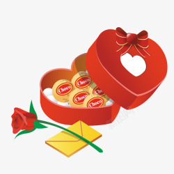 情人节包装盒设计素材玫瑰巧克力高清图片