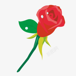 玫瑰花矢量手绘红玫瑰高清图片