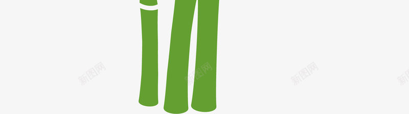 卡通手绘绿色的竹子png免抠素材_新图网 https://ixintu.com 创意 动漫动画 卡通手绘 叶子 竹叶 绿色的竹子