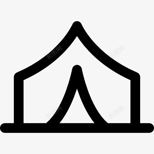 帐篷图标png_新图网 https://ixintu.com 乡村 帐篷 树林 森林 自然 露营