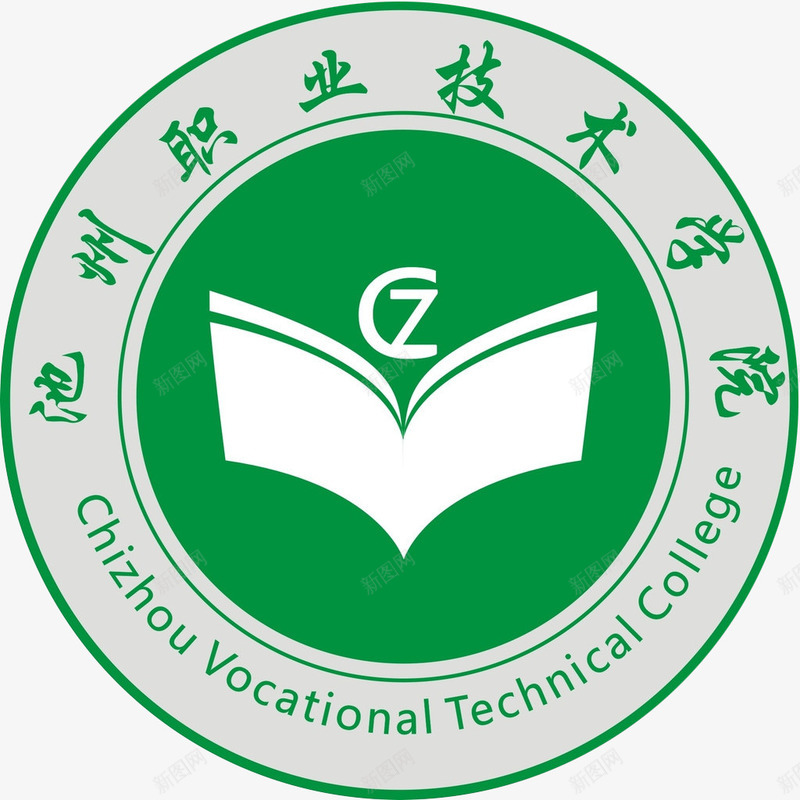 学校logo图标png_新图网 https://ixintu.com 圆形 学校logo 标志 校园logo 矢量图logo 绿色