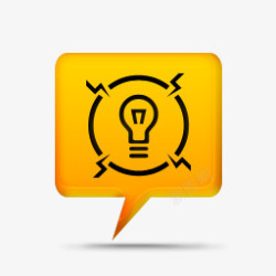 electrical黄色的评论泡沫标志电休克黄色的图标高清图片