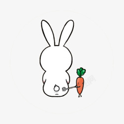 萝卜白兔胡萝卜打小白兔屁股高清图片