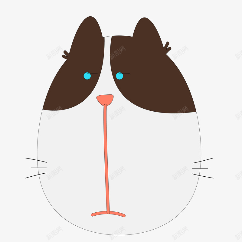 卡通猫咪的头像矢量图ai免抠素材_新图网 https://ixintu.com 动物设计 卡通 可爱 小猫 手绘 猫咪 矢量图