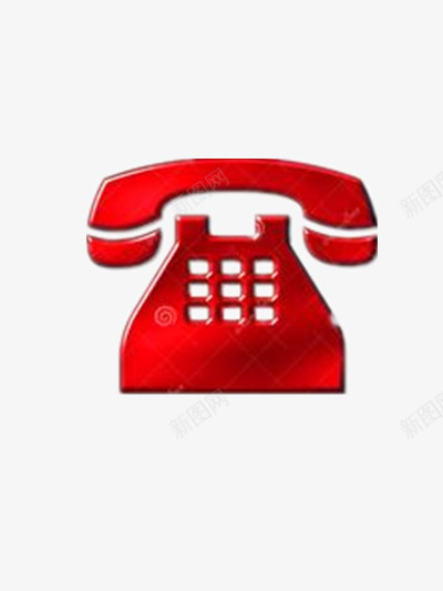 电话图标png_新图网 https://ixintu.com 家庭电话 我的家人 红色 通讯工具