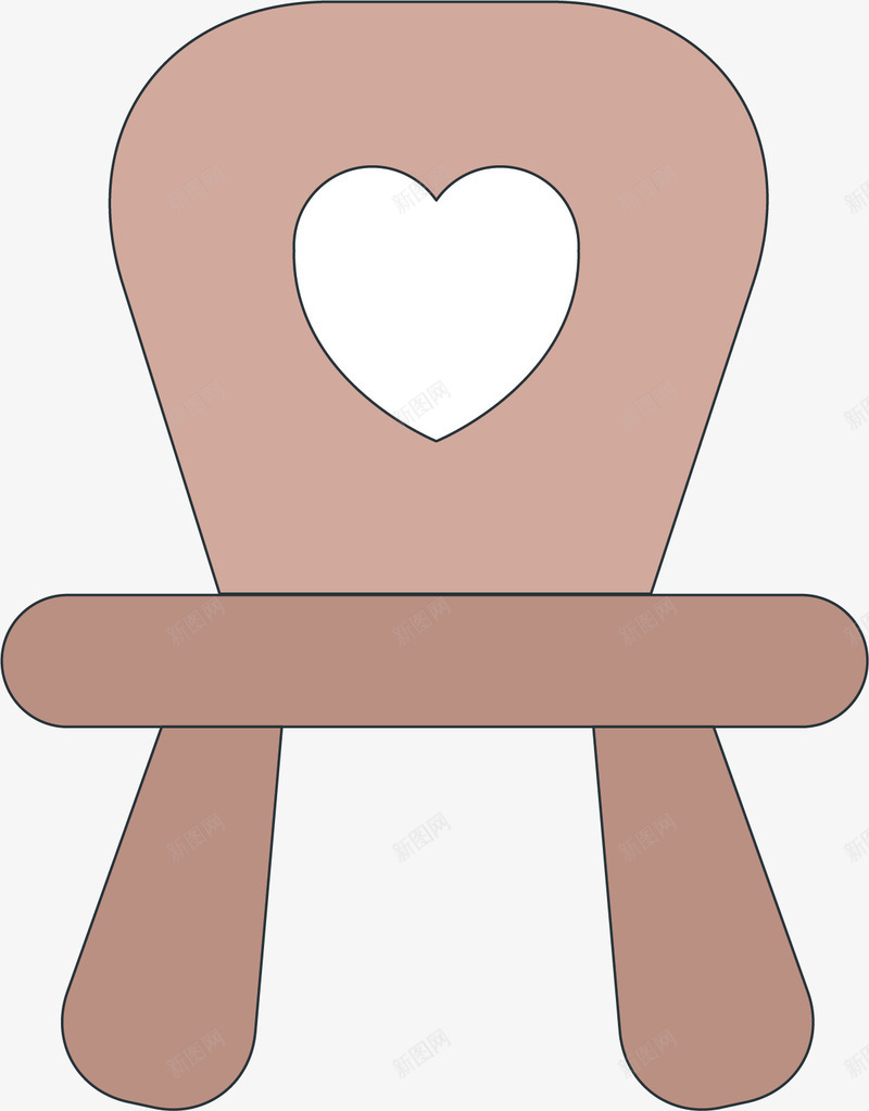 木质椅子标矢量图图标ai_新图网 https://ixintu.com 卡通有趣 扁平化 木质椅子 椅子 矢量图案 设计图 矢量图