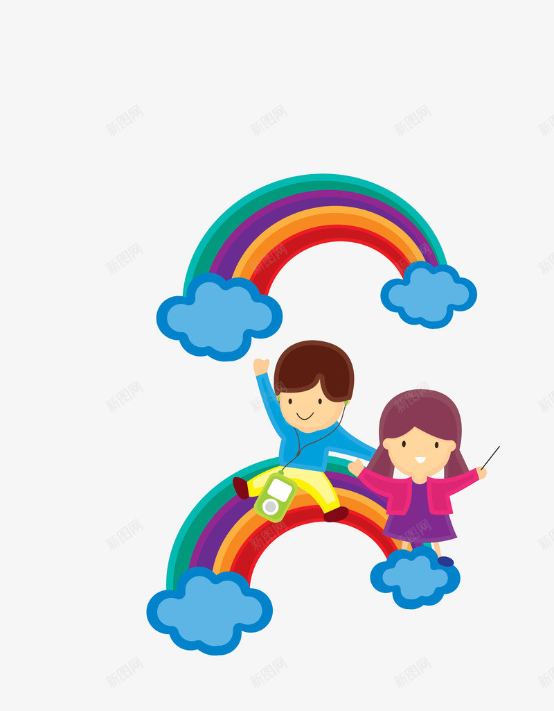 彩色创意坐在彩虹上的小朋友矢量图eps免抠素材_新图网 https://ixintu.com 创意 坐在彩虹上的小朋友 彩色小朋友 矢量小朋友 矢量图
