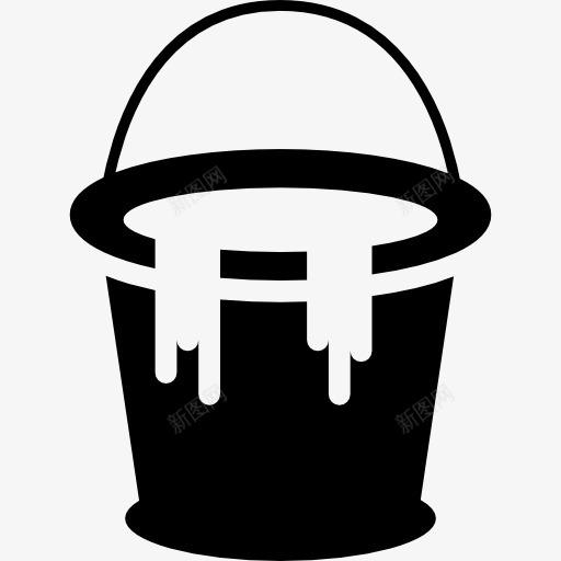 画在一桶图标png_新图网 https://ixintu.com 圆柱 容器 工具 工具和用具 建筑行业 桶 油漆 绘画 缸